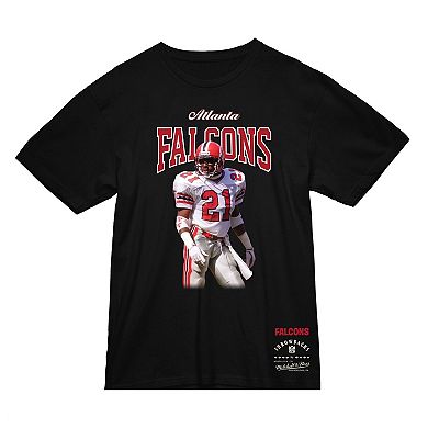 Men's Mitchell & Ness Deion Sanders Black Atlanta Falcons Sideline Retired Player T-Shirt