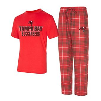 Men's Concepts Sport Red/Pewter Tampa Bay Buccaneers Vector T-Shirt & Flannel Pants Sleep Set