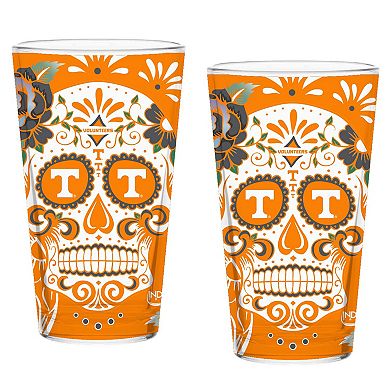 Tennessee Volunteers Two-Pack 16oz. Dia De Los Muertos Pint Glass Set