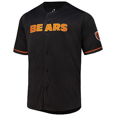 Men's Fanatics Black Chicago Bears Pop Full-Button Jersey