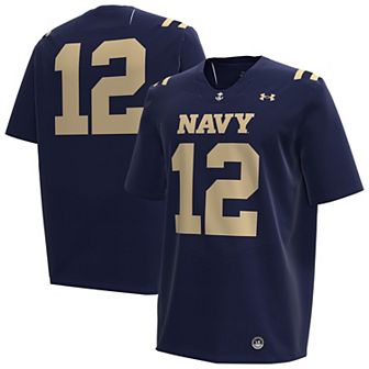 Men's Under Armour #12 Navy Navy Midshipmen Replica Football Jersey