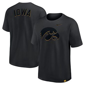 Men's Nike Black Iowa Hawkeyes Statement 2-Hit Max90 T-Shirt