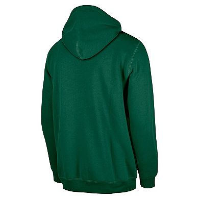 Men's New Era Green New York Jets 3rd Down Plaid Pullover Hoodie