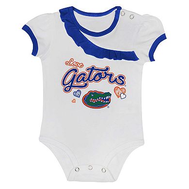 Girls Newborn & Infant Florida Gators Two-Piece Love My Team Bodysuit & Skirt Set