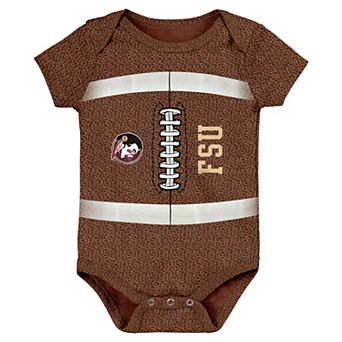 Newborn & Infant Brown Florida State Seminoles Catch Me Football Bodysuit