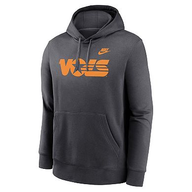 Men's Nike Anthracite Tennessee Volunteers Legacy Logo Club Fleece Pullover Hoodie