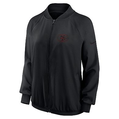 Women's Nike Black San Francisco 49ers Raglan Full-Zip Jacket