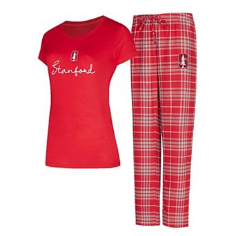 Women's Concepts Sport Cardinal Stanford Cardinal Vector T-Shirt & Flannel Pants Sleep Set