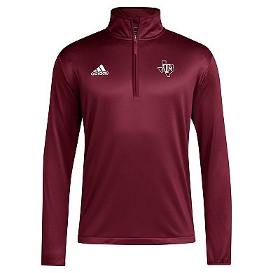 Men's adidas Maroon Texas A&M Aggies 2024 Coaches Sideline Quarter-Zip Top