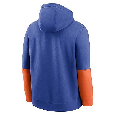Men's Nike Royal Boise State Broncos 2024 Sideline Club Fleece Pullover Hoodie