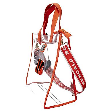 Loungefly Cincinnati Bengals Clear Convertible Backpack & Tote Bag