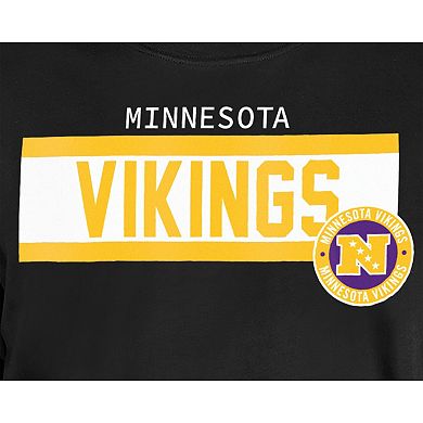 Men's New Era Black Minnesota Vikings 3rd Down Domestic T-Shirt