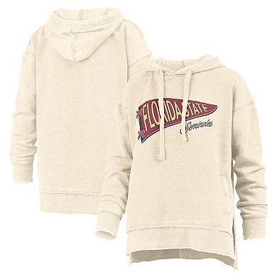 Women's Pressbox Cream Florida State Seminoles Marni Pullover Hoodie