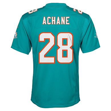 Youth Nike De ۪Von Achane Aqua Miami Dolphins Team Player Game Jersey
