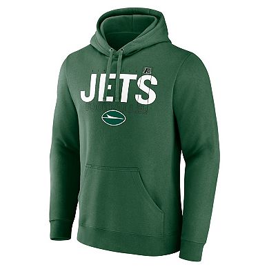 Men's Fanatics Green New York Jets Pylon Outline Pullover Hoodie