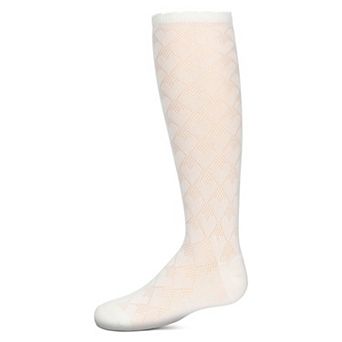 Girls' Open Work Heart Knee High Socks