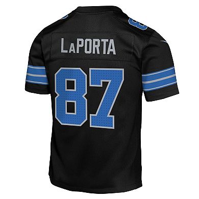 Youth Nike Sam LaPorta Black Detroit Lions Alternate Player Game Jersey