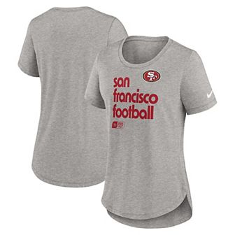 Women's Nike Heather Gray San Francisco 49ers Fashion Tri-Blend T-Shirt