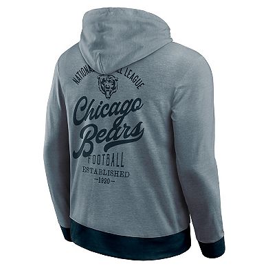 Men's Darius Rucker Collection by Fanatics Navy Chicago Bears Tonal Knit Pullover Hoodie