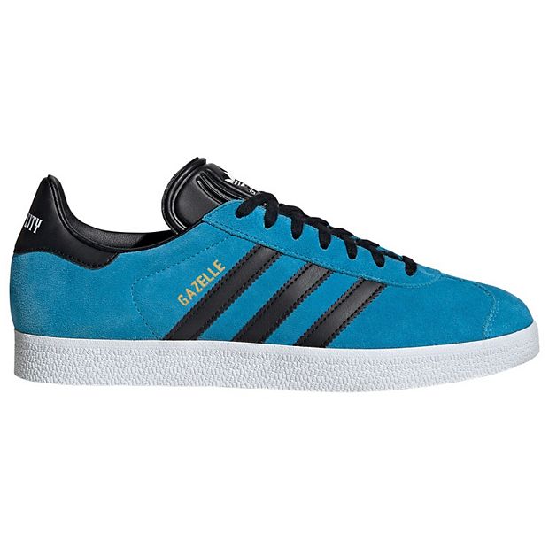 Men s adidas Originals Turquoise Sporting Kansas City 2024 Jersey Hook Gazelle Shoes