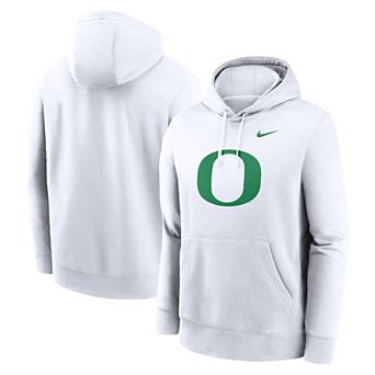 Men's Nike White Oregon Ducks Primetime Club Fleece Pullover Hoodie