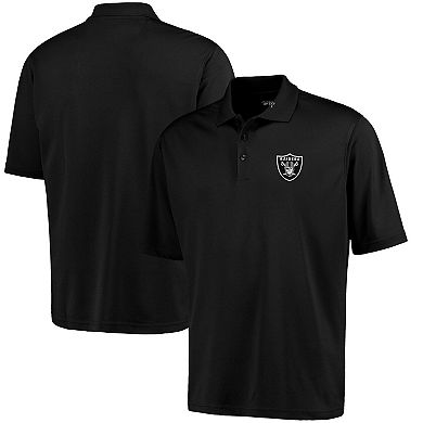 Antigua Las Vegas Raiders Pique Xtra-Lite Polo - Black