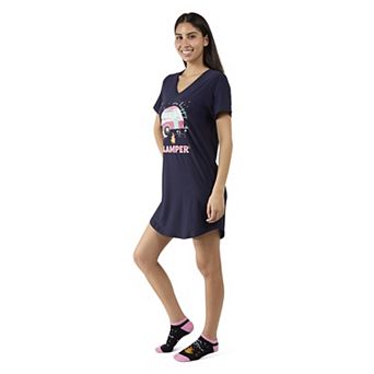 Women's One Happy Glamper V-neck Sleepshirt