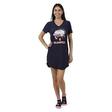 Women's One Happy Glamper V-neck Sleepshirt