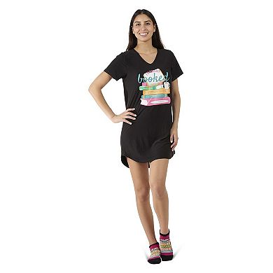 Women's I'm Totally Booked V-neck Sleepshirt