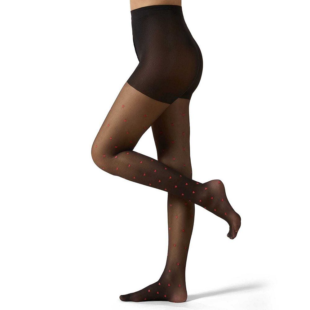 Women's Mini Heart Sheer Nylon Tights