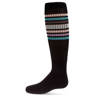 Girls' Metallic Sport Stripe Knee-high Socks