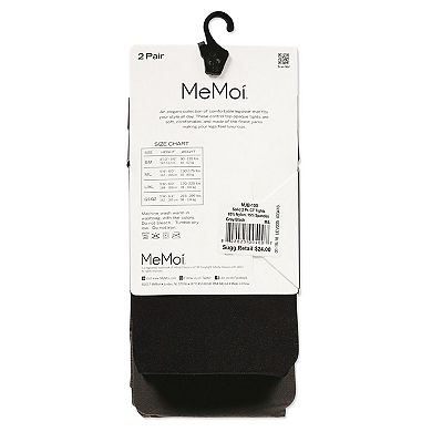 Control Top Solid Microfiber Tights 2 Pack