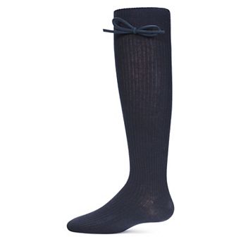 Girls' Ribbed Bow Knee-high Socks
