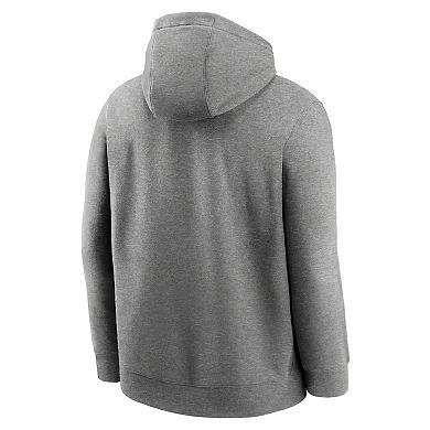 Men's Nike Heather Gray Ohio State Buckeyes Primetime Alternate Logo Club Fleece Pullover Hoodie