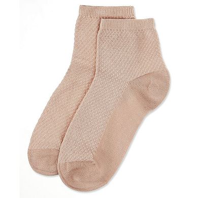 Girls' Pique Stitch Anklet Socks