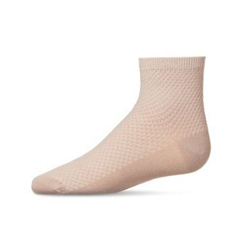 Girls' Pique Stitch Anklet Socks
