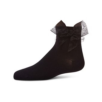Girls' Tulle Bow Anklet Socks