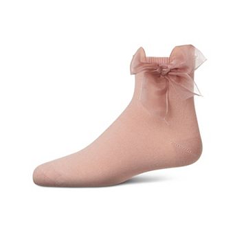 Girls' Tulle Bow Anklet Socks