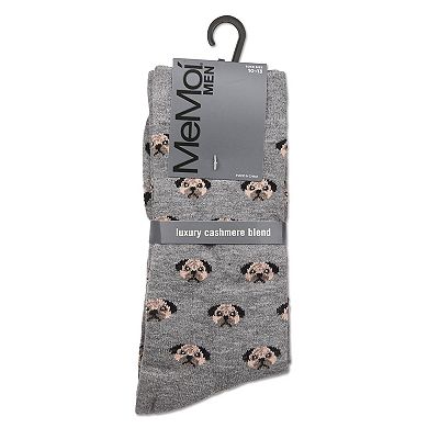 Men's Dog Face Cashmere Crew Socks