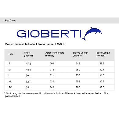 Gioberti Men's Zip Up Reversible Polar Fleece Heavy Jacket