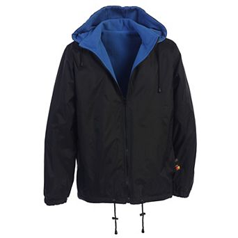 Gioberti Men's Reversible Rain Jacket With Polar Fleece Lining