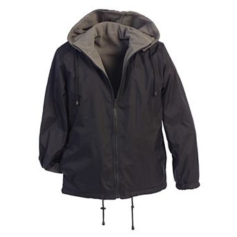 Gioberti Men's Reversible Rain Jacket With Polar Fleece Lining