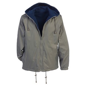 Gioberti Men's Reversible Rain Jacket With Polar Fleece Lining