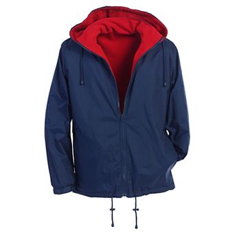 Gioberti Men's Reversible Rain Jacket With Polar Fleece Lining