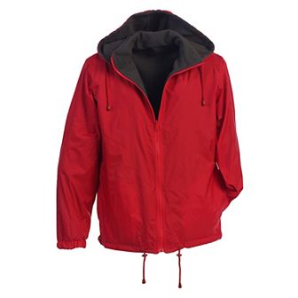 Gioberti Men's Reversible Rain Jacket With Polar Fleece Lining
