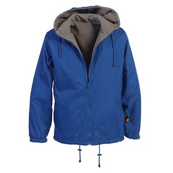 Gioberti Men's Reversible Rain Jacket With Polar Fleece Lining