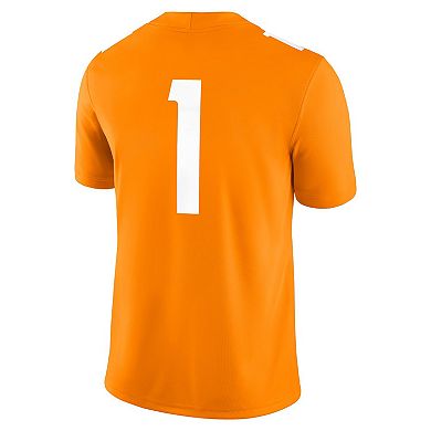 Men's Nike #1 Tennessee Orange Tennessee Volunteers Game Jersey