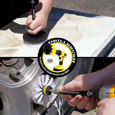 Auto Brush Kit With Extension - Car Detailing - Motorcycle - Truck Cleaning - Upholstery