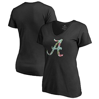 Women's Black Alabama Crimson Tide Lovely V-Neck T-Shirt