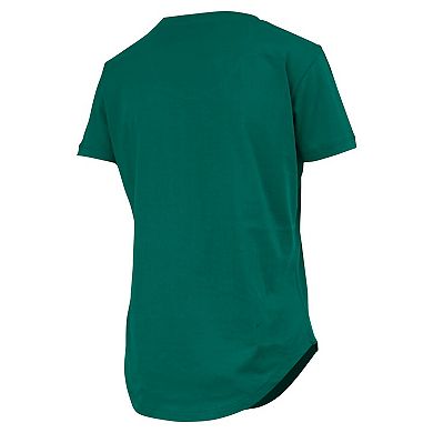 Women's Pressbox Green Miami Hurricanes Irvine Floral Team Color T-Shirt